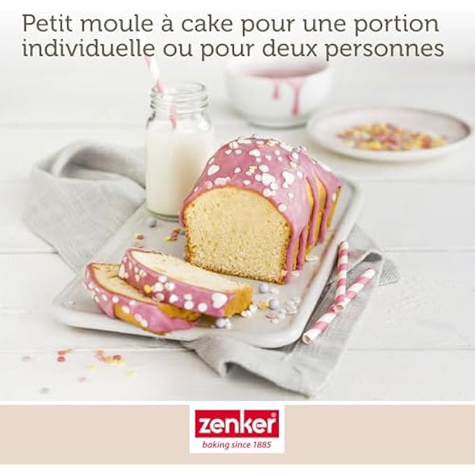 Zenker 9916350 Set of 2 Cake Tins 20 cm Cake Mould Cake Mould Brioche Mould Rectangular Baking Mould Steel 20 cm - Image 3