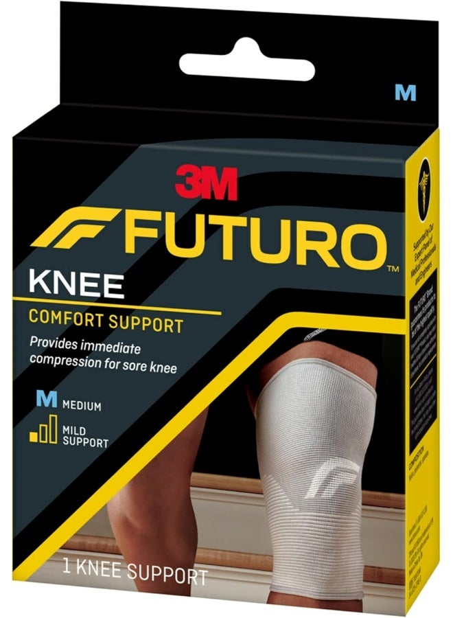 FUTURO Comfort Knee Support Medium Size, 1 Unit/Pack Beige Color 76587Enr Provides Immediate Compression For Sore Knee Mild Support Knee Support - Image 2