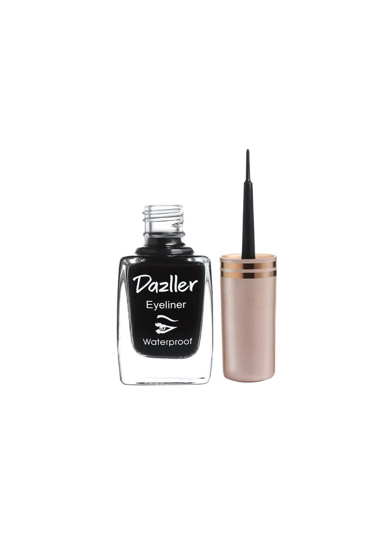 DAZLLER - Dazller Liquid Eyeliner Waterproof, 9.5ml, Black, Smudge-proof, Matte, One stroke application, Long-lasting, Deeply pigmented, Lightweight, Quick-drying - Image 1