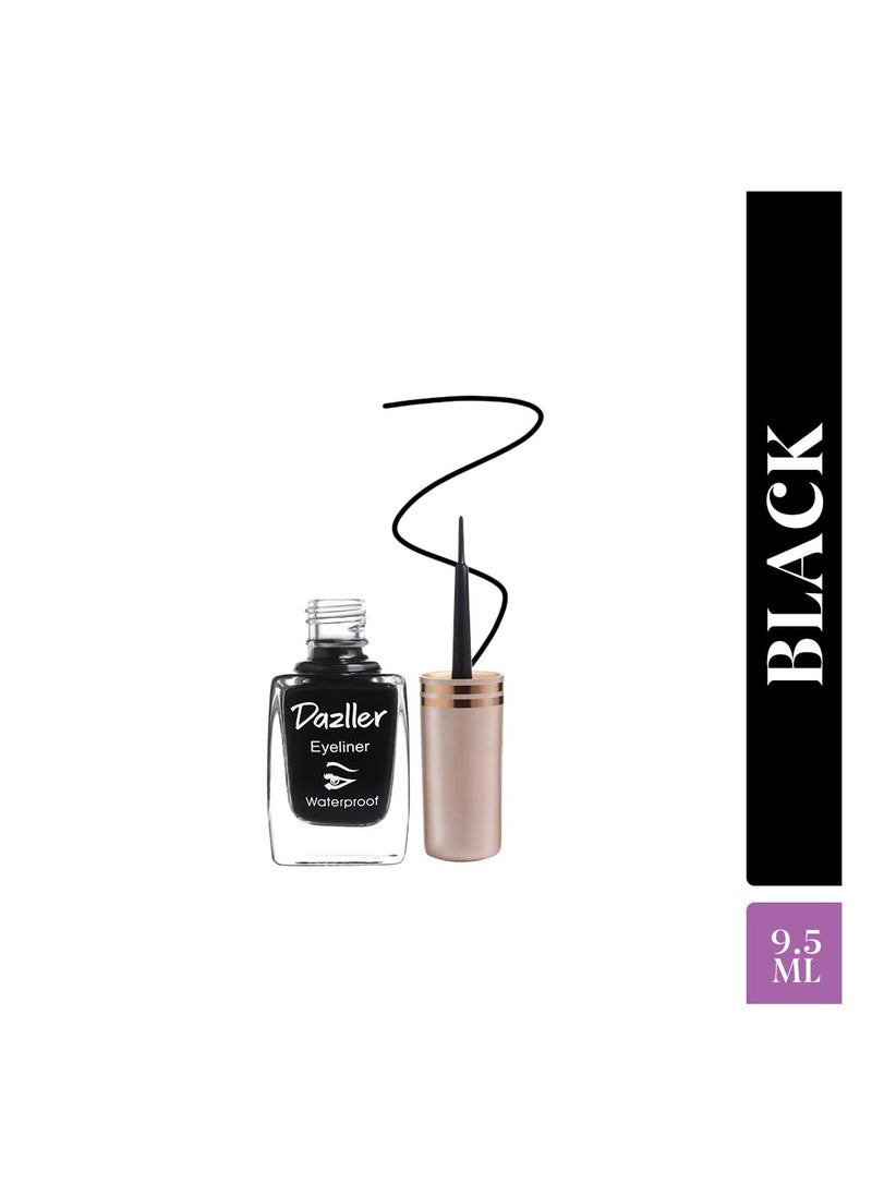DAZLLER - Dazller Liquid Eyeliner Waterproof, 9.5ml, Black, Smudge-proof, Matte, One stroke application, Long-lasting, Deeply pigmented, Lightweight, Quick-drying - Image 1