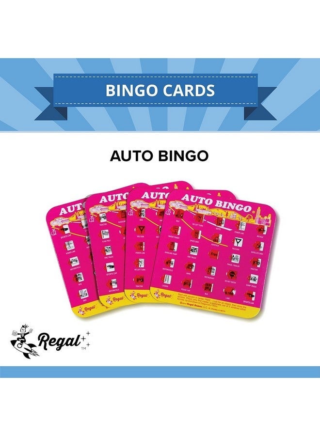 Regal Games Finger Tip Shutter Bingo Cards With Sliding Windows Auto Bingo Game Set Travel Bingo Game For Adults & Kids Reusable No Chips & Daubers Needed 4 Packs Pink - Image 2