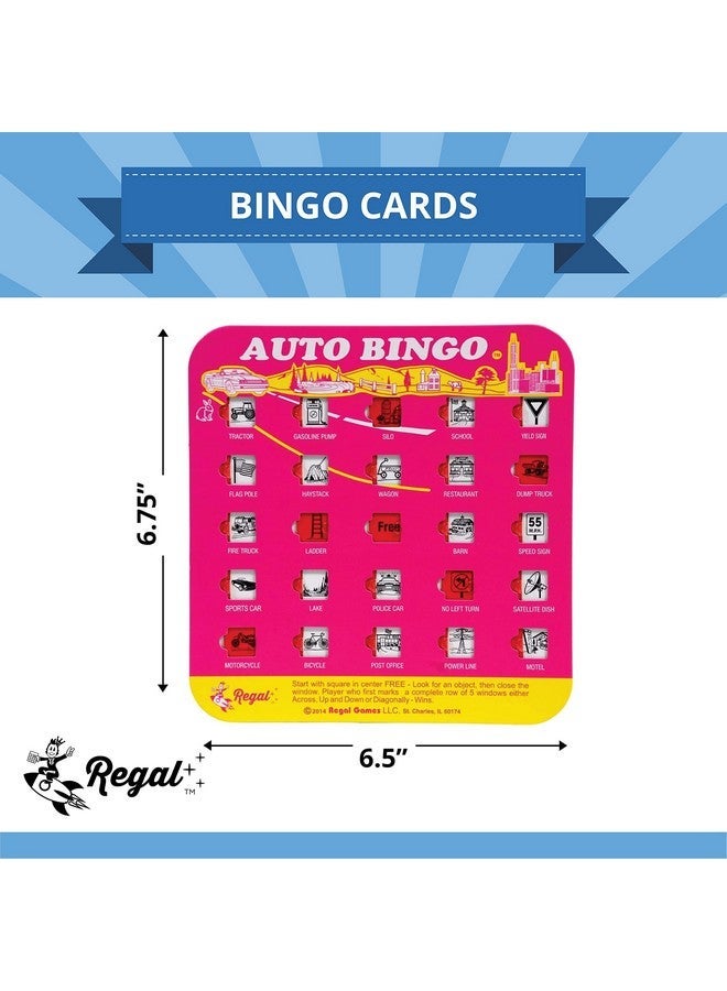 Regal Games Finger Tip Shutter Bingo Cards With Sliding Windows Auto Bingo Game Set Travel Bingo Game For Adults & Kids Reusable No Chips & Daubers Needed 4 Packs Pink - Image 4