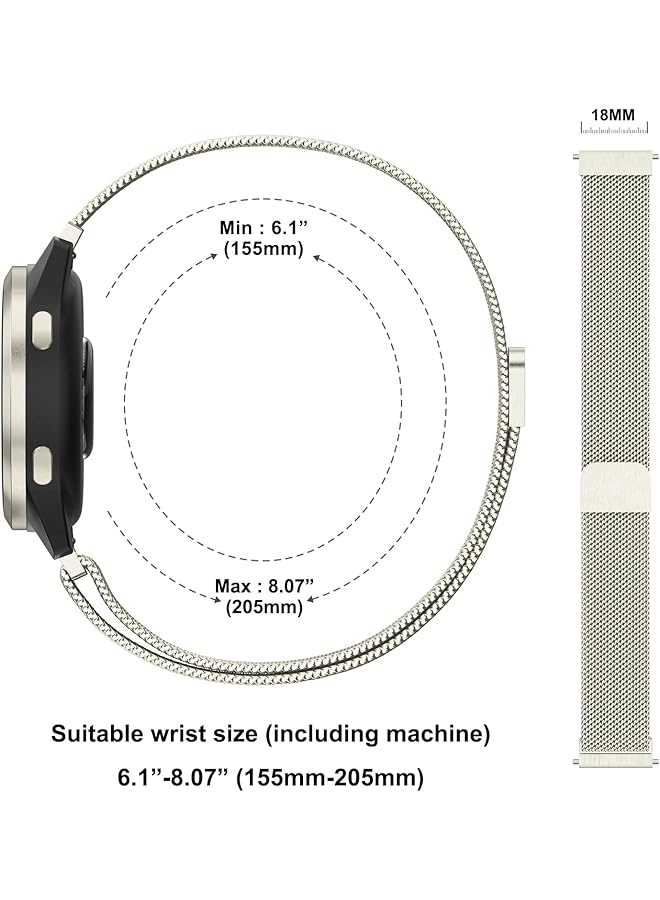 erorex Metal Band For Huawei Watch Gt4 41Mm Strap 18Mm Stainless Steel Replacement Strap For Huawei Gt4 41Mm Women Men  - Image 4