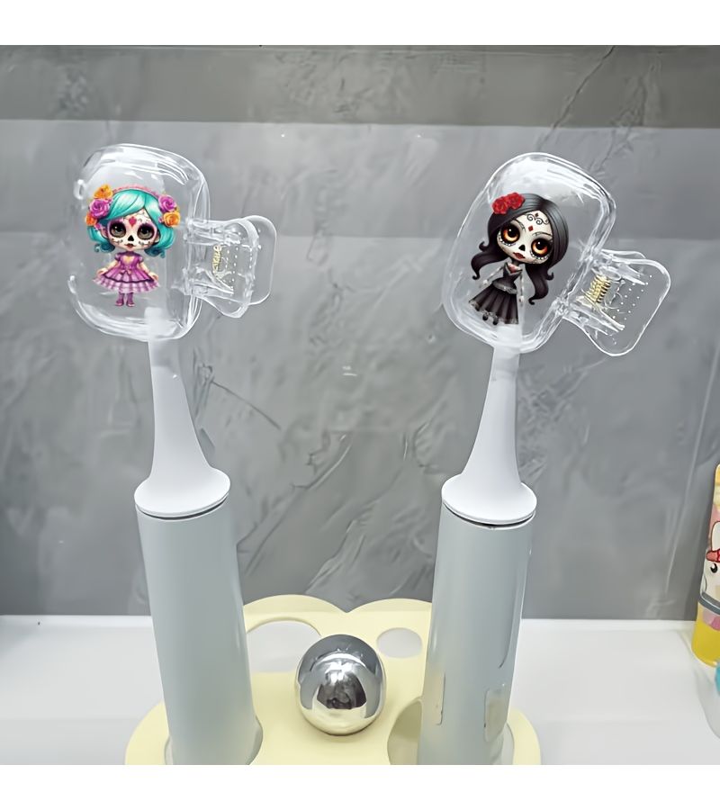 Portable Toothbrush Cover Set 2Pcs With Storage Case And Cap Holder For Travel - Image 5