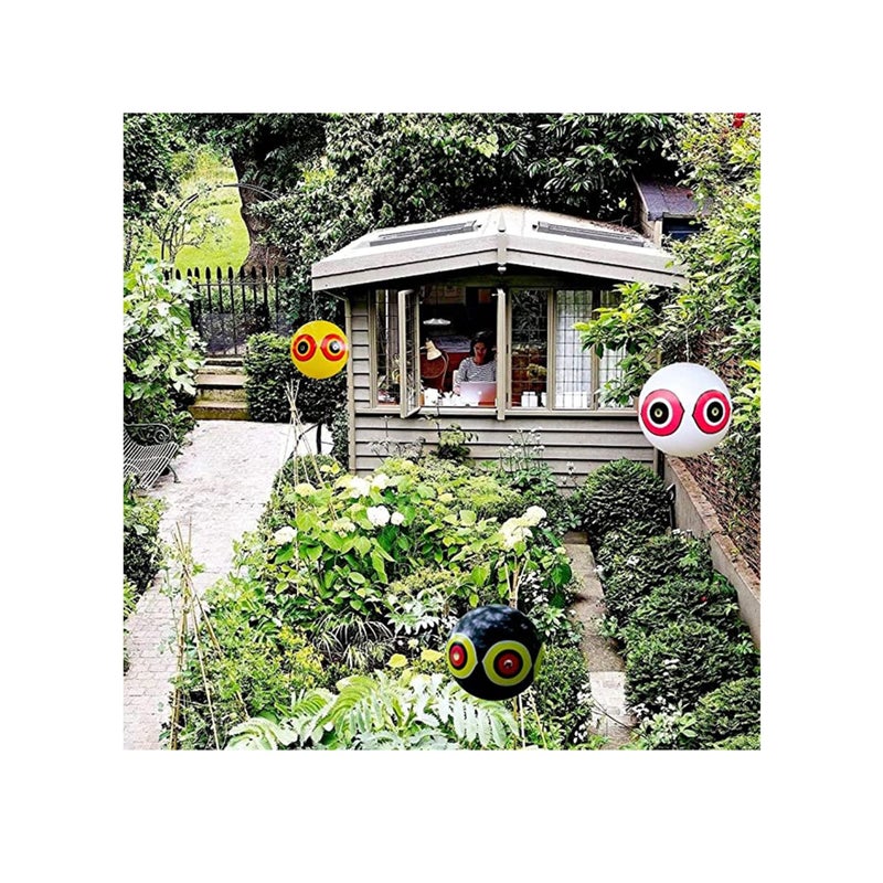 Zikra 3 Pcs Bird Balloons, Reflective Eyes Balloon Bird Repellent, Keep Birds Away Garden, Highly Effective, Easy to Use, Crops, Windows, Boats, Cars and Pools, Wildlife Friendly - Image 2
