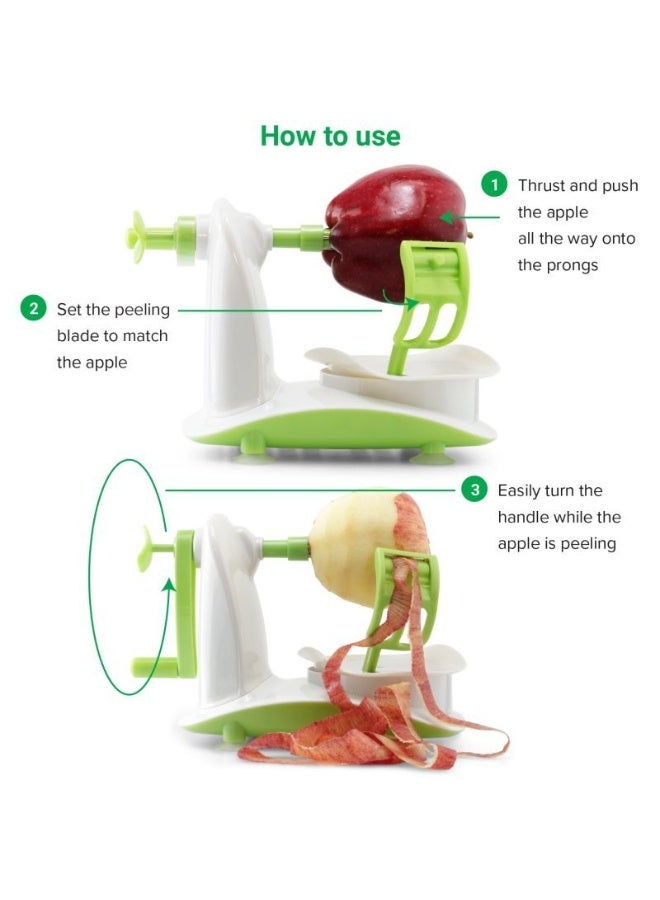 Manual Apple Peeler, Multifunctional Tool – Peel, Core & Slice in One Step, With Strong Suction Base - Image 3