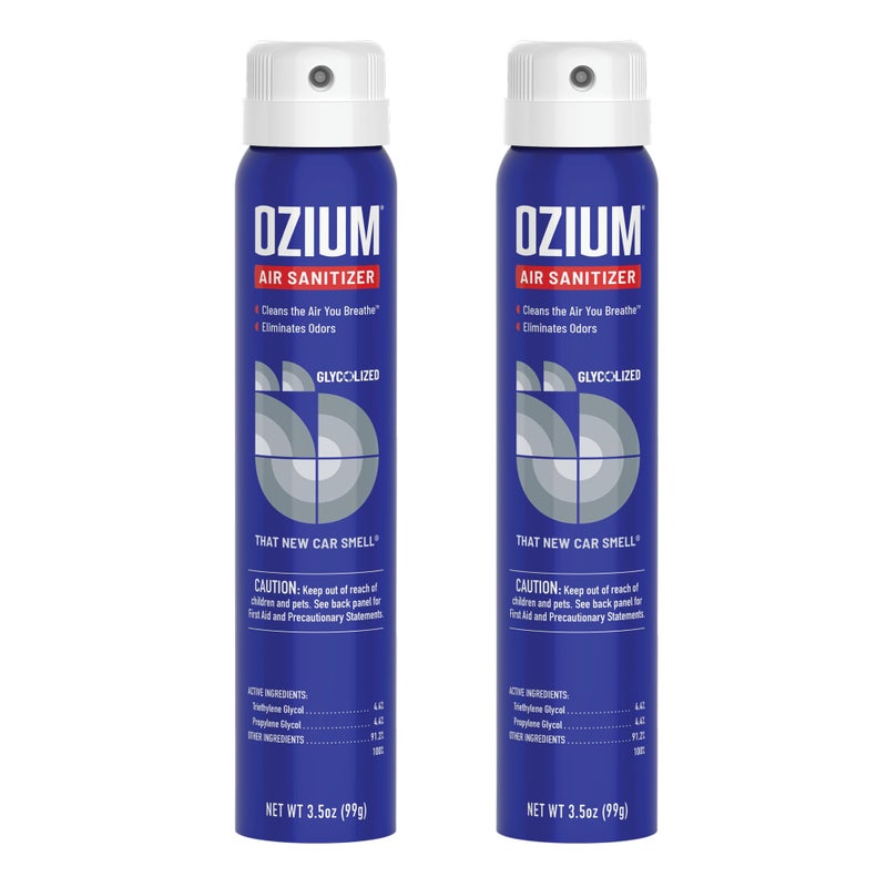 Ozium 3.5oz Air Sanitizer Spray & Odor Eliminator for Homes, Cars, Offices and More, New Car Smell, (Pack of 2) - Image 3