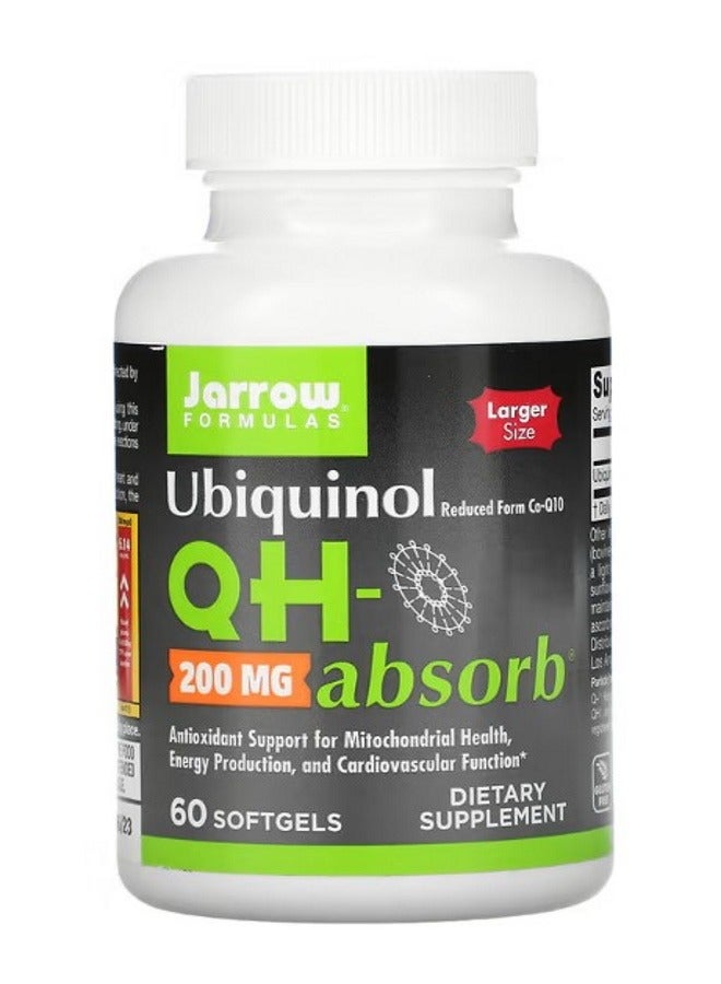 jarrow formulas Ubiquinol QHAbsorb 200 mg 60 Softgels - Image 1