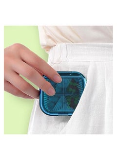 EMZJ Travel Pill Organizer 4 Cell Visible Portable Small Vitamin Medicine Divider Jewelry Container Anti Moisture for Purse XQ-041A  - Image 5