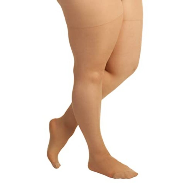 أصابع حريرية مقاس 20D جوارب طويلة شفافة للنساء 1-4 أزواج جوارب متينة مع مقدمة معززة، جوارب عالية الخصر - Image 2