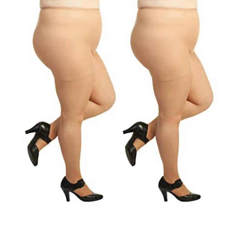 أصابع حريرية مقاس 20D جوارب طويلة شفافة للنساء 1-4 أزواج جوارب متينة مع مقدمة معززة، جوارب عالية الخصر - Image 1