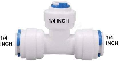 MG WATER SOLUTION MG WATER SOLUTION Push Fit ConnectorPush To Connect Water Tube Fitting Ball ValveTeeStraight UnionEBlow Union Tube Fitting 5 Meter 14 Pipe For Ro Water Purifiers Set White - Image 2
