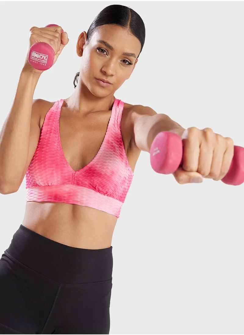 FRWD Textured Ombre Detail Sports Bra