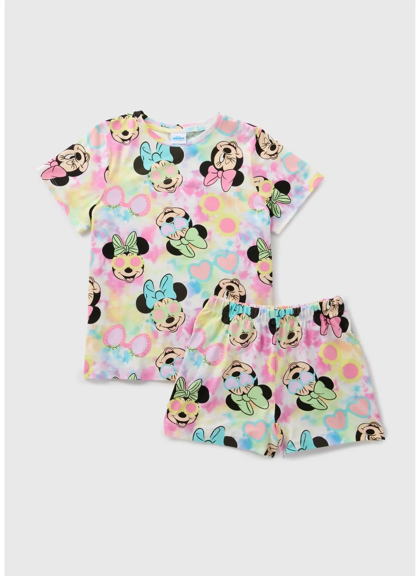 Matalan Disney Girls Pink Minnie Pyjama Set
