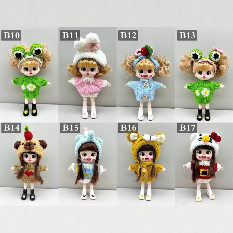 Bao Mei Doll Wrist Strap Pendant, Movable Head Hands and Feet, Dress-Up Change Clothes, Gift for Girls - Image 3