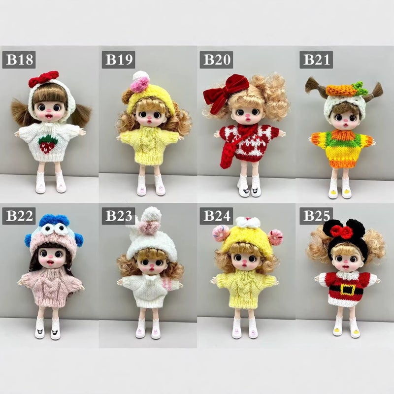 Bao Mei Doll Wrist Strap Pendant, Movable Head Hands and Feet, Dress-Up Change Clothes, Gift for Girls - Image 1