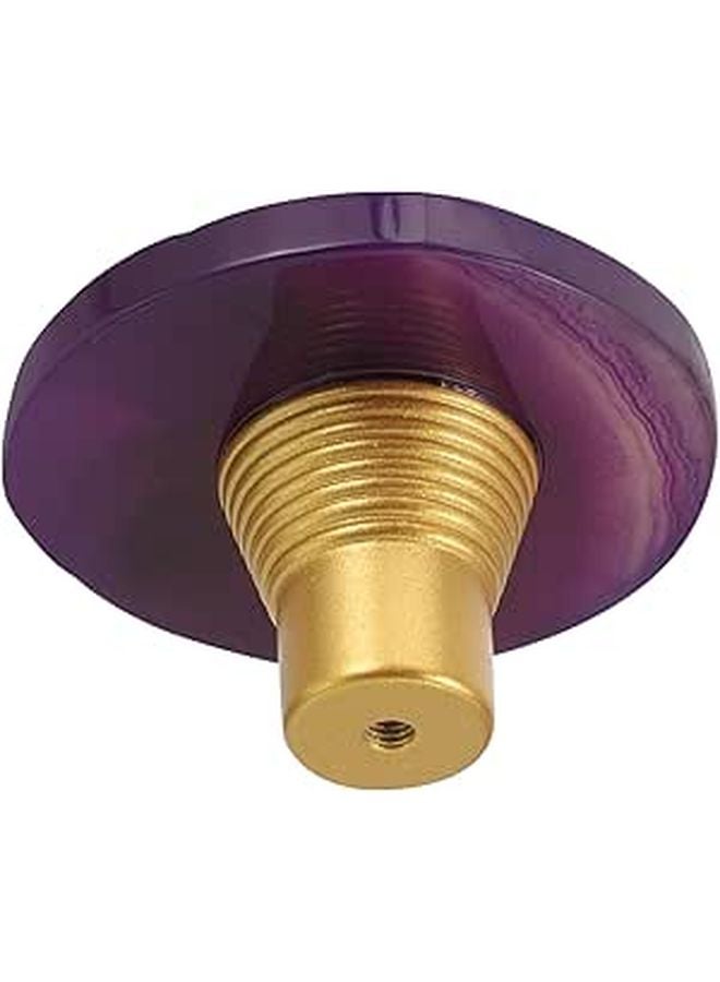Irregular Purple Agate Cabinet Knobs Crystal Drawer Pulls Modern Kitchen Dresser Handles - Image 1