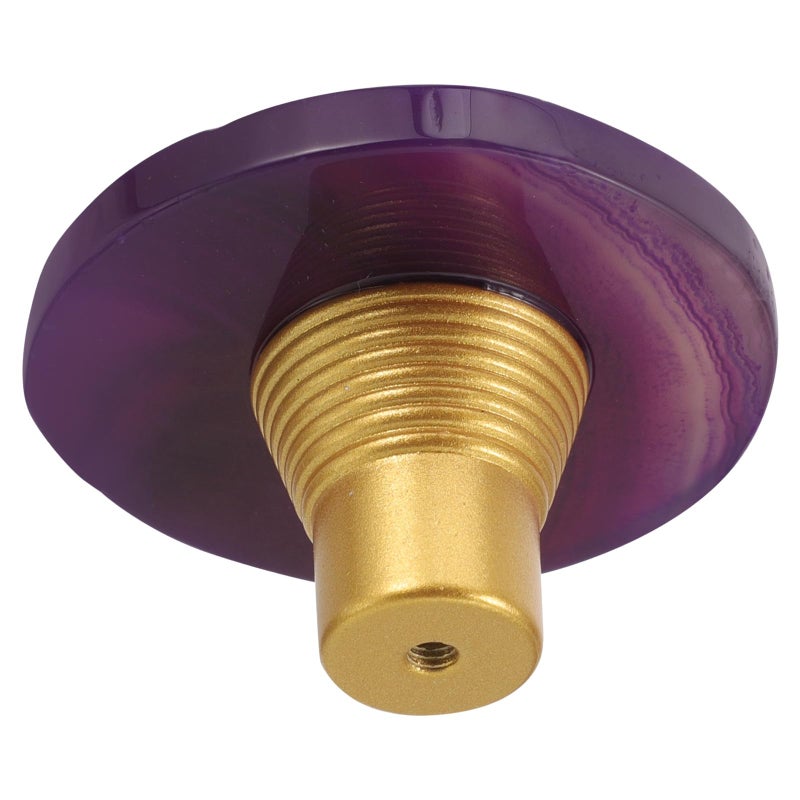 Irregular Purple Agate Cabinet Knobs Crystal Drawer Pulls Modern Kitchen Dresser Handles - Image 2