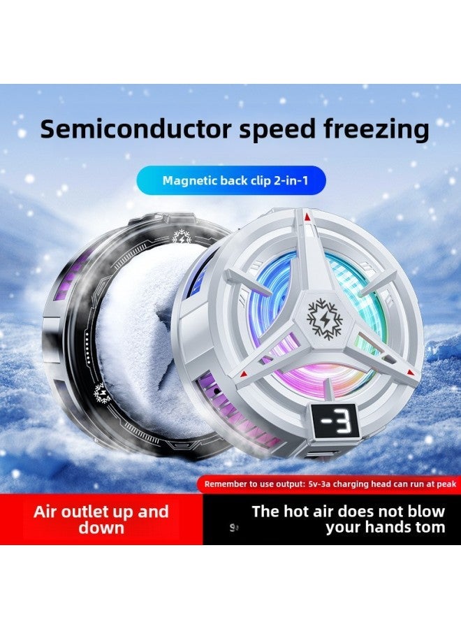 2025 TL07 Semiconductor Refrigeration Cooling Mobile Phone Radiator Magnetic Vibration Sound With Digital Display Back Clip In Stock-Color:Tl07 Icing White  - Image 5