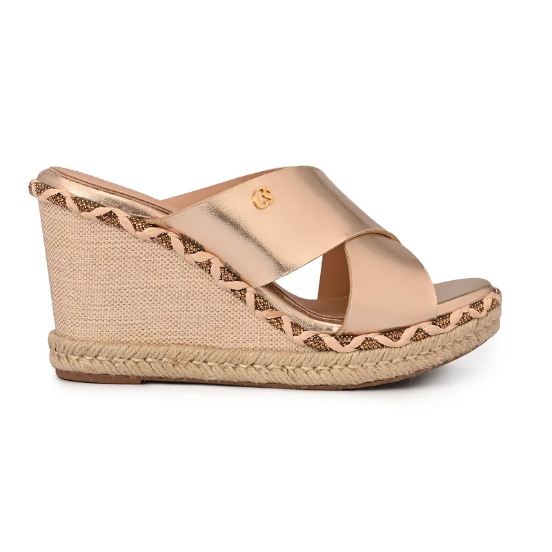 Golden Wedge Sandal Gold