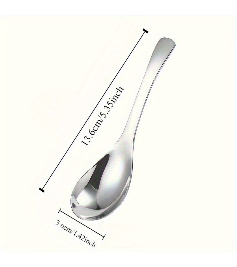 Silver Heavy Weight Stainless Steel Soup Spoons Set Of 3 Dishwasher Safe - Image 3