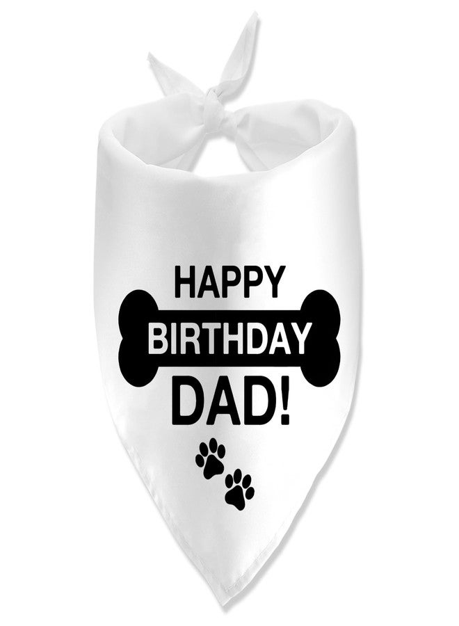 Lmaurrizt Happy Birthday Dad Pet Dog Bandana Triangle Dog Bandana for Dogs Pet Scarf Photo Prop Accessories for Dog Lover Dog Dad - Image 1