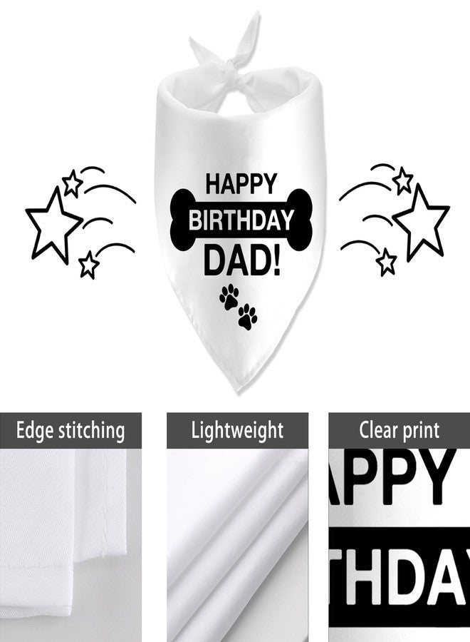 Lmaurrizt Happy Birthday Dad Pet Dog Bandana Triangle Dog Bandana for Dogs Pet Scarf Photo Prop Accessories for Dog Lover Dog Dad - Image 5