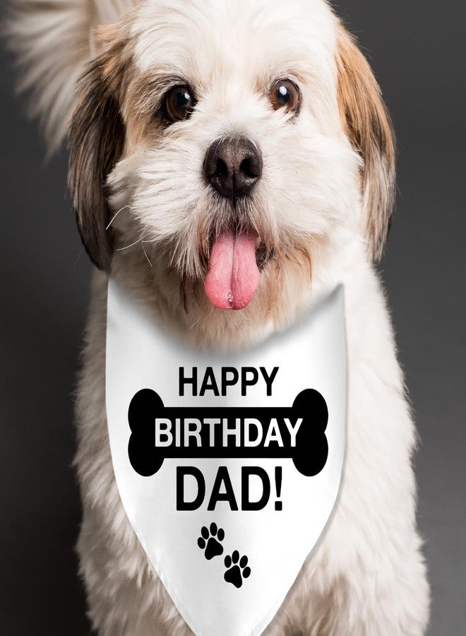 Lmaurrizt Happy Birthday Dad Pet Dog Bandana Triangle Dog Bandana for Dogs Pet Scarf Photo Prop Accessories for Dog Lover Dog Dad - Image 4