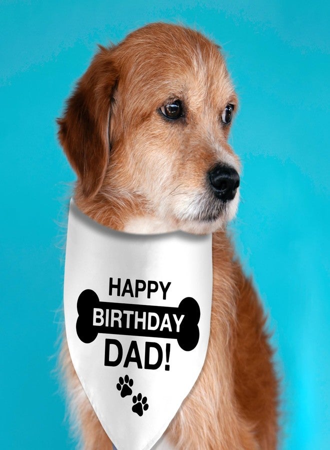 Lmaurrizt Happy Birthday Dad Pet Dog Bandana Triangle Dog Bandana for Dogs Pet Scarf Photo Prop Accessories for Dog Lover Dog Dad - Image 3