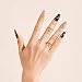 Goldfinger Gold Finger Gel Glam Press On Design Nail Kit Black and Gold Artsy Design Polish Free Manicure Long Length GD16 Long lasting Sturdy Mini Glue Included - Image 2
