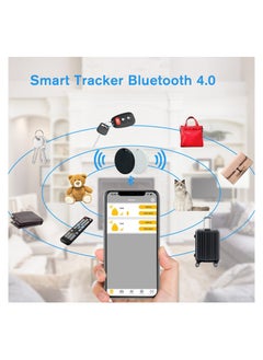 Y&D 2 Pack Bluetooth Key Finder Locator, Mini Anti Lost Item Tag Tracker Alarm For Pet, Key, Wallet, Luggage, Compatible With Ios And Android, Incl Silicone Protective Cases (White and Black)  - Image 2