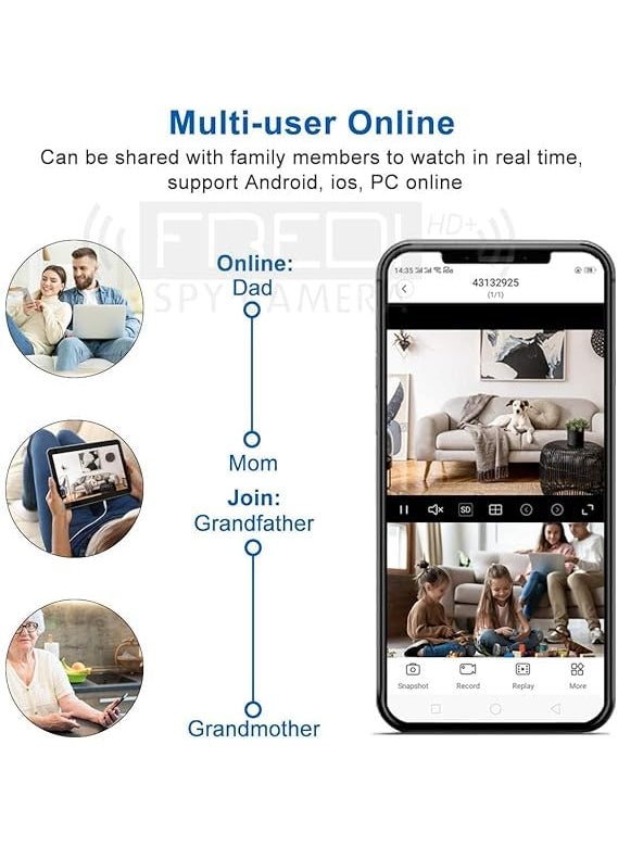 FREDI HD PLUS FREDI HD PLUS Plug Hidden Camera 3 Pin Multi Plug Camera Inbuilt 32GB SD Card Audio and Video Recording Live Feed Camera with WiFi Motion Detection iWFCam APP  - Image 5