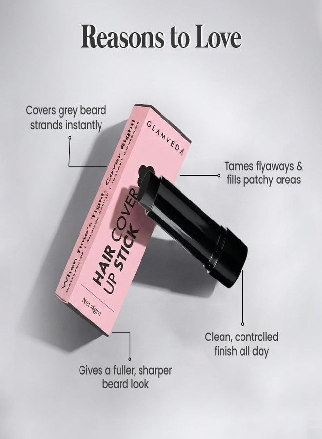 Glamveda Men Hair Color Stick | Instant Root Touch-Up & Grey Hair Cover-Up | Natural Hairline & Beard Touch-Up | Highly Pigmented Hairline Powder Stick | Long-Lasting Matte Finish | Pack of 1 - Image 3