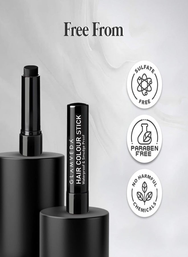 Glamveda Men Hair Color Stick | Instant Root Touch-Up & Grey Hair Cover-Up | Natural Hairline & Beard Touch-Up | Highly Pigmented Hairline Powder Stick | Long-Lasting Matte Finish | Pack of 1 - Image 4
