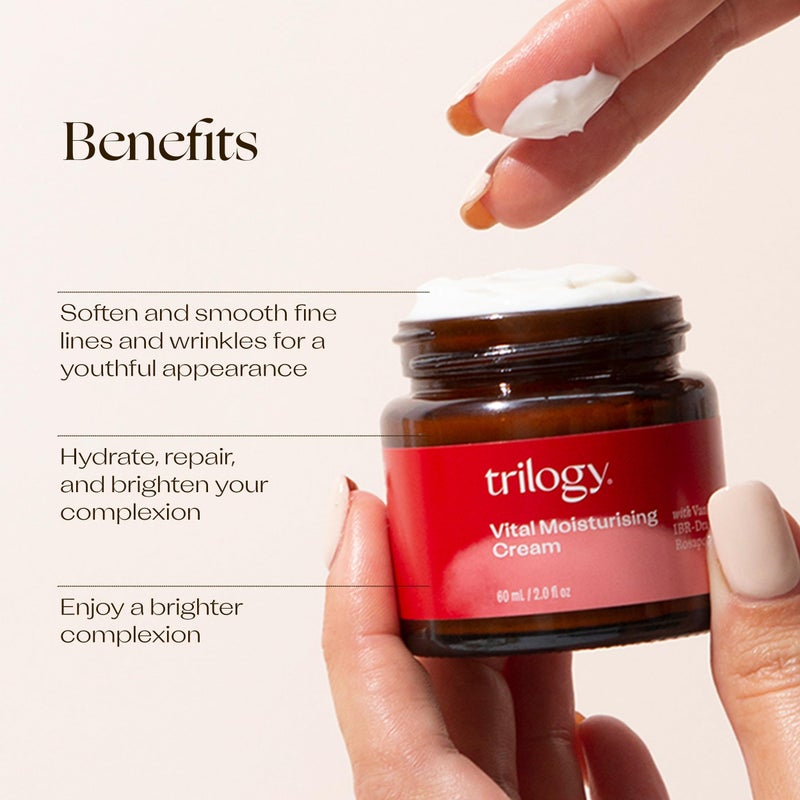 Trilogy Vital Moisturising Cream, Enhanced Formula with Rosapene, VanilleActiv2 & IBR-Dragon, 2.0 fl oz - Image 3