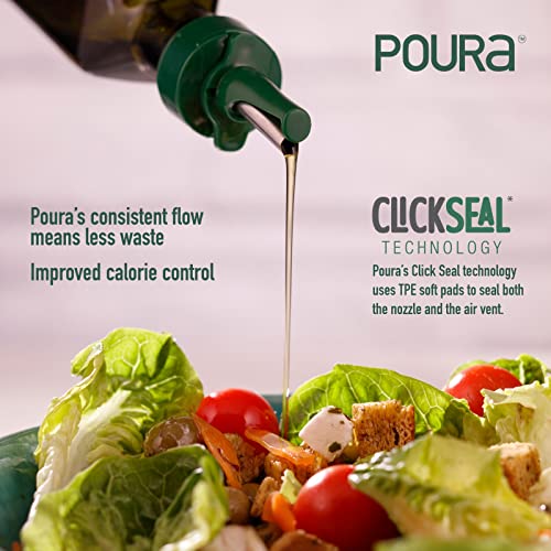 Poura Glass Olive Oil Bottle Drizzler with Pourer Spout - BPA Free Hygienic Open and Close Pourer Prevents Oxidation Keeping Olive Oil Fresh - Includes Funnel for No Mess Or Wastage - Image 4