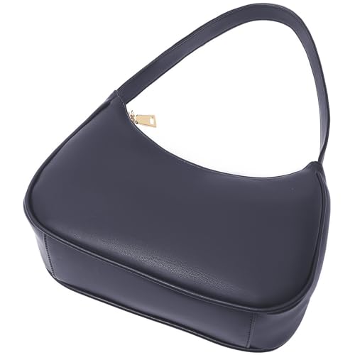 CYHTWSDJ Shoulder Bags for Women, Cute Hobo Tote Handbag Mini Clutch Purse with Zipper Closure (Dark Blue) - Image 3