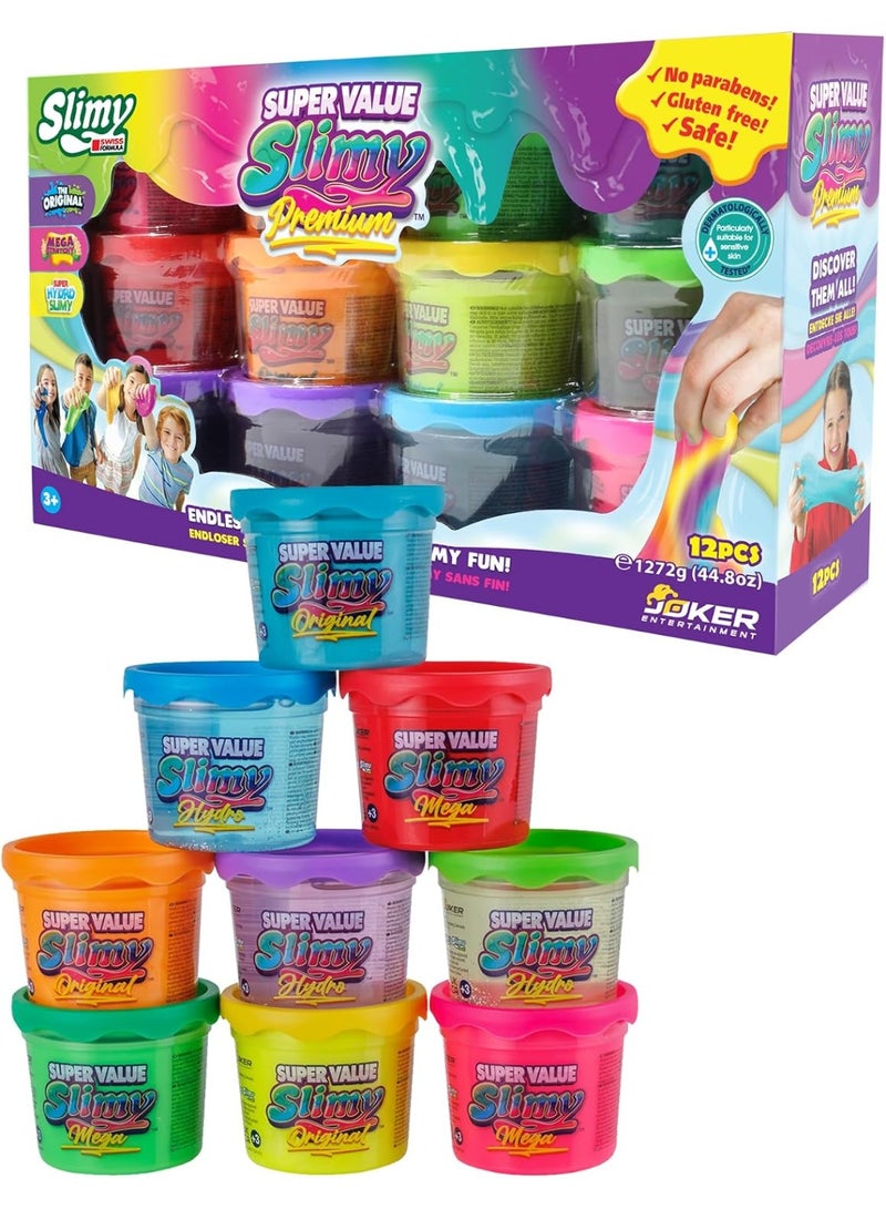 Slimy Super Value Premium 12 Packs 4oz, 112 grams, Gift Set for Boys and Girls, Fun, Safe and Non-Toxic Slime Toy - Image 3
