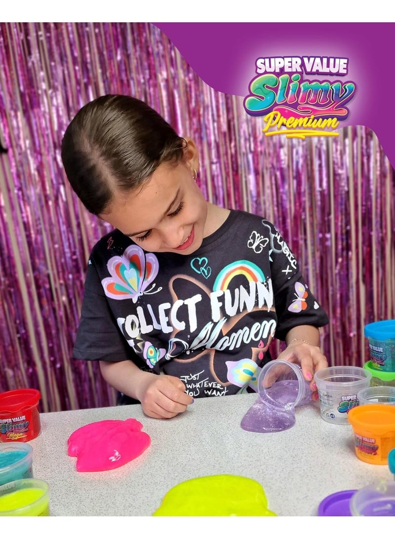 Slimy Super Value Premium 12 Packs 4oz, 112 grams, Gift Set for Boys and Girls, Fun, Safe and Non-Toxic Slime Toy - Image 5