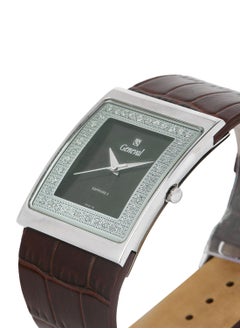 GENEVAL Leather Strap Analog Wrist Watch GLS044WBO - 34mm - Brown  - Image 2