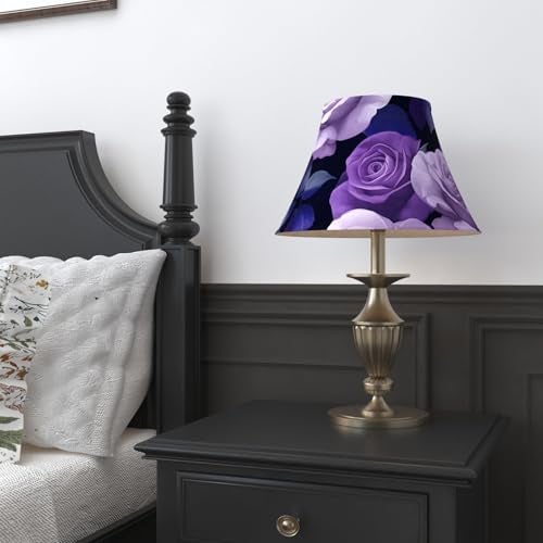 VOLEAAR Extra Long Purple Floral Wallpaper Peelable, 17.5In x 32.7Ft Vintage Dark Purple Rose Wallpapers, Romance Removable Vinyl Contact Paper for Bathroom Bedroom Living Room Drawer Bookshelf Plum - Image 5
