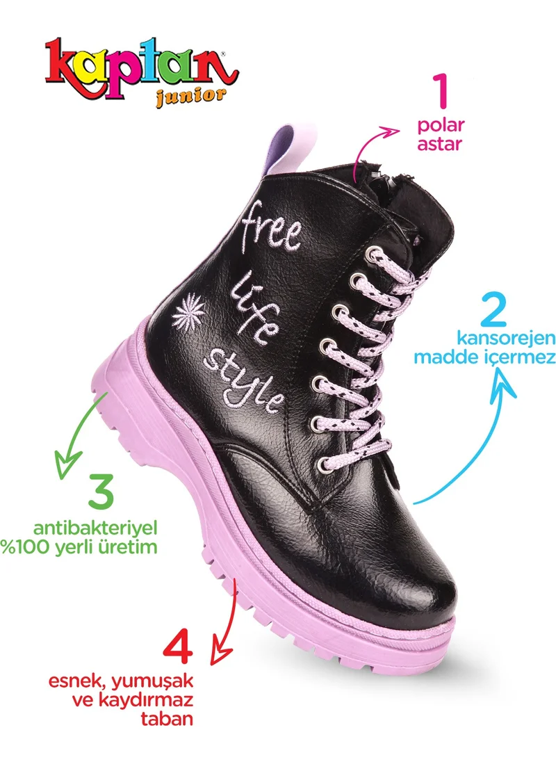 كابتن جونيور Girl's Boots Orthopedic with Fur Inside
