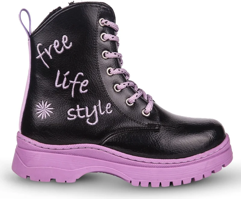كابتن جونيور Girl's Boots Orthopedic with Fur Inside