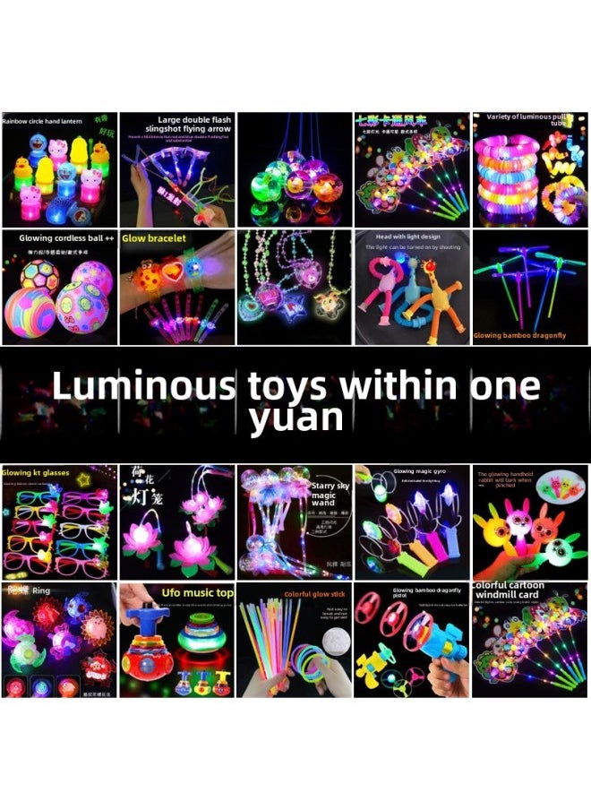 Generic Night Market Stall Net Red Luminous Small Toys Children's Square Toys Night Park Ring Stall Small Gifts Wholesale-Color:20 Glowing Bamboo Dragonflies  - Image 2