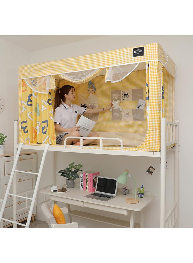 Bluejw RI0T Bed Curtain Mosquito Net Student Dormitory Upper Bed Single Lower Bed Upper Bed Female Male Fully Enclosed Shading Integrated - Image 4