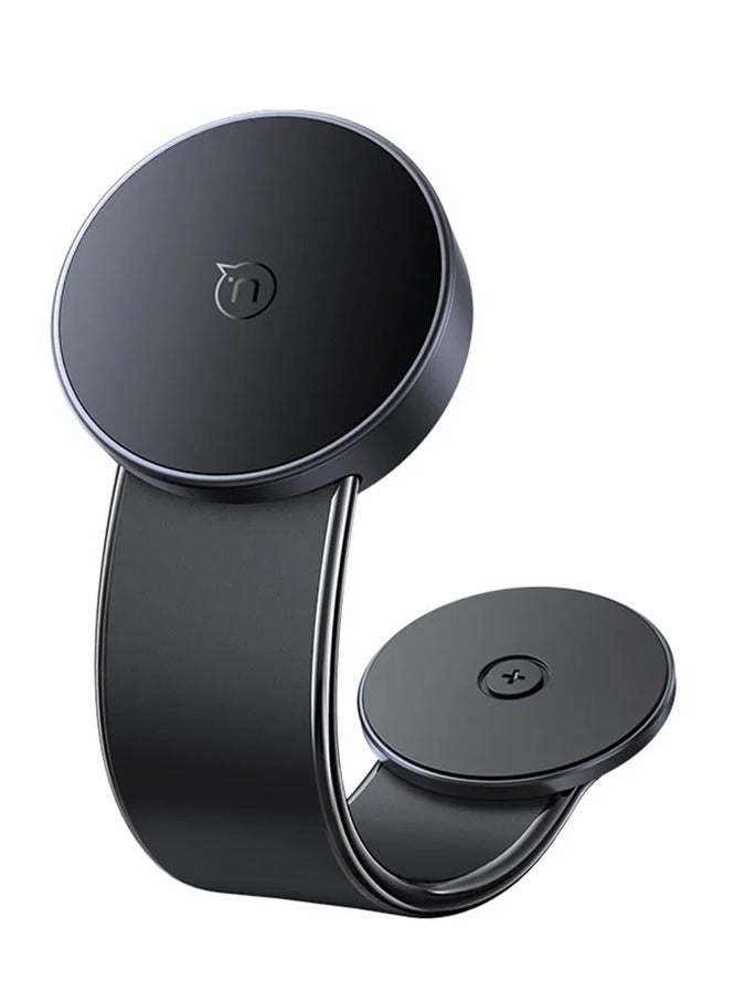Usams Universal Magnetic Car Phone Holder for Dashboard 360° Rotatable Car Phone Mount MagSafe Car Mount With Ultra Strong Magnets Compatible With iPhone 15 14 13 12 Series ‎Samsung S24 S23 And More Black  - Image 1
