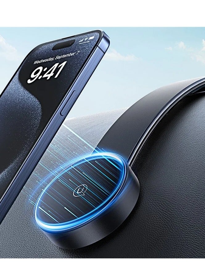 Usams Universal Magnetic Car Phone Holder for Dashboard 360° Rotatable Car Phone Mount MagSafe Car Mount With Ultra Strong Magnets Compatible With iPhone 15 14 13 12 Series ‎Samsung S24 S23 And More Black  - Image 3