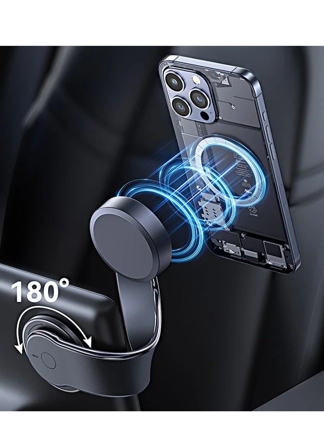 Usams Universal Magnetic Car Phone Holder for Dashboard 360° Rotatable Car Phone Mount MagSafe Car Mount With Ultra Strong Magnets Compatible With iPhone 15 14 13 12 Series ‎Samsung S24 S23 And More Black  - Image 5