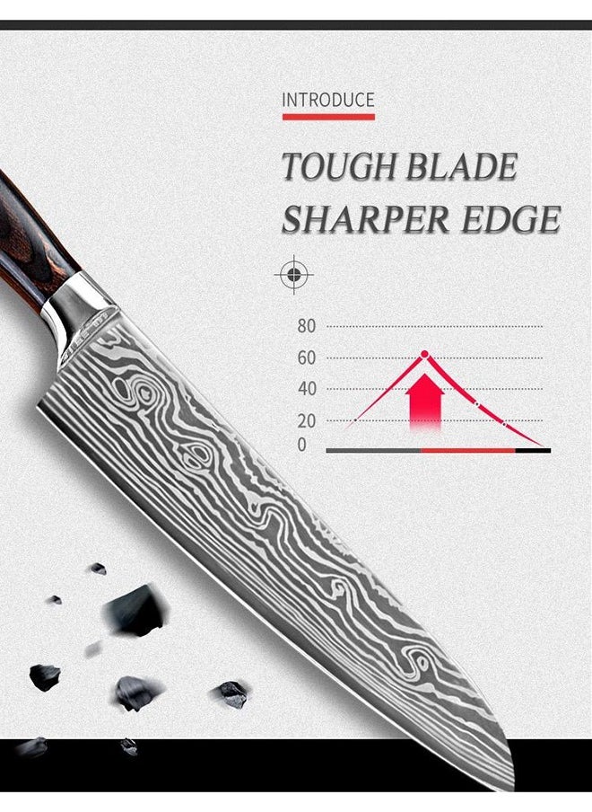 sulfar Chef Knife 8" German High Carbon Stainless Steel Ultra Sharp Professional Kitchen Knife with Ergonomic Handle and Sheath Cover (Cover design may vary)  - Image 3