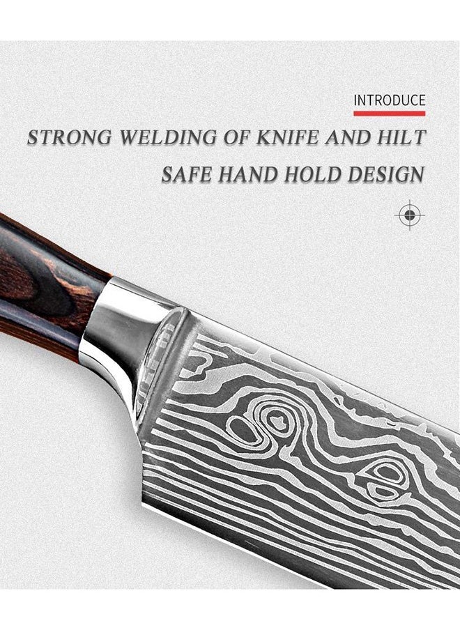 sulfar Chef Knife 8" German High Carbon Stainless Steel Ultra Sharp Professional Kitchen Knife with Ergonomic Handle and Sheath Cover (Cover design may vary)  - Image 4